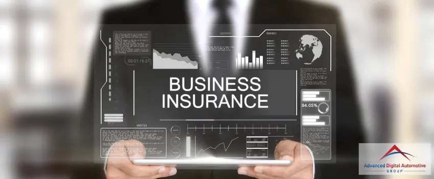 ADAG - A hologram depicting the words business insurance