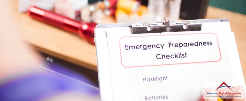 ADAG - A person preparing an emergency preparedness checklist