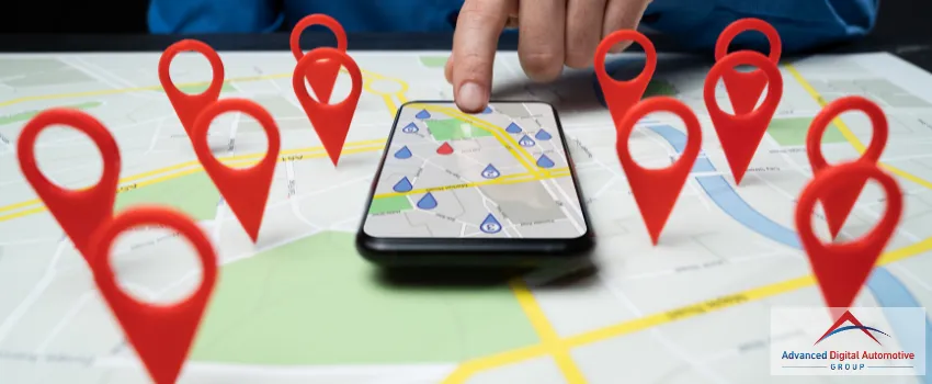 ADAG Blog 30 -A person pointing to a location on their mobile phone's maps app